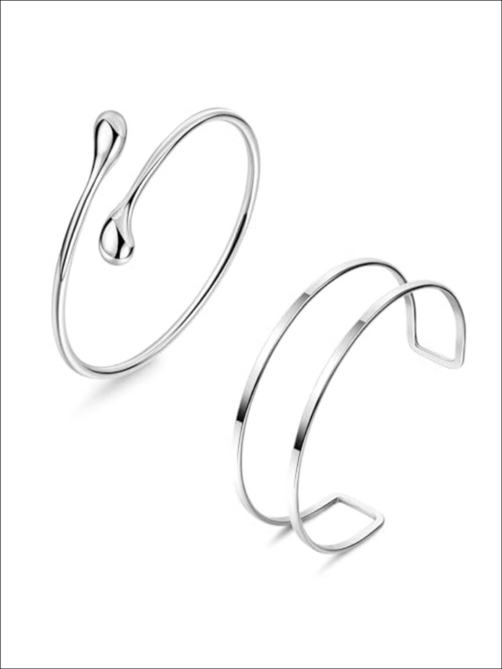 Alloy Arm Cuffs Set Jewelry Adjustable Open Cuff Bracelets Adult